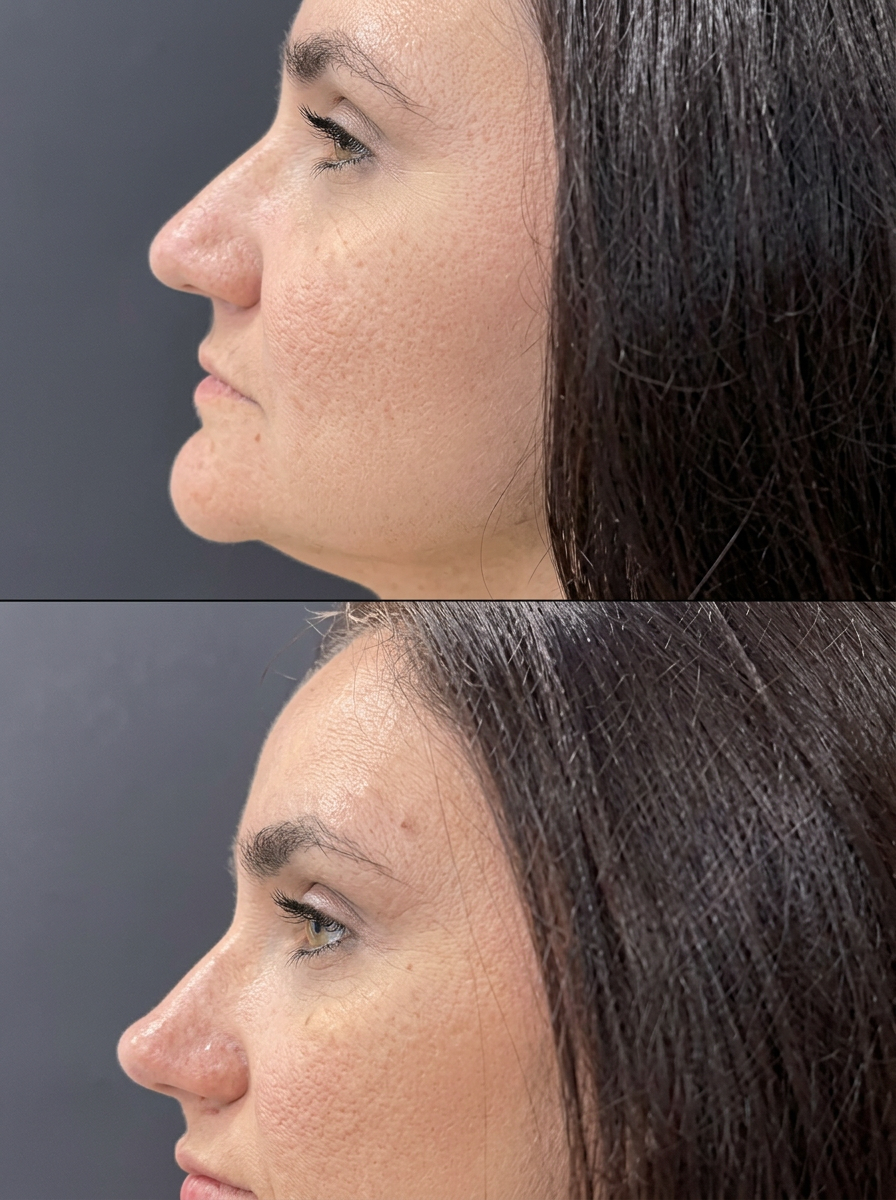 Antes e depois — Rinomodelação